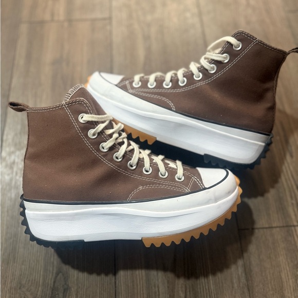 Converse Run Star Hike High Top Brown Platform Lug Sneakers Women’s 9 Mens 7.5 - Picture 2 of 6